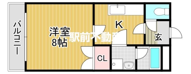 サクセス75(1K/2階)の間取り写真