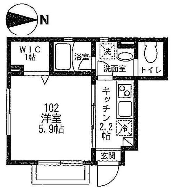 MAISON DE MON PERE メゾンドモンペール(1K/1階)の間取り写真