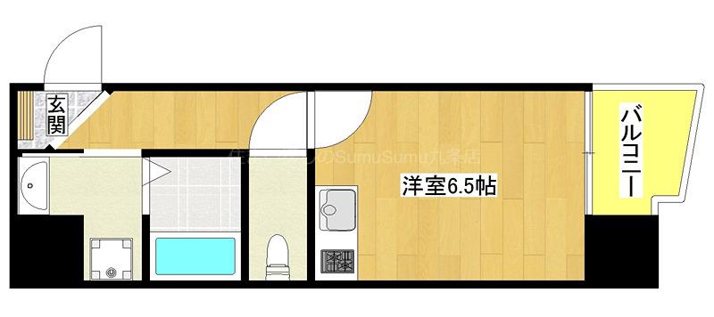 PARFECT LIFE九条(ワンルーム/8階)の間取り写真