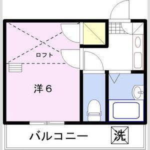 グラーノ・メゾン(1K/2階)の間取り写真
