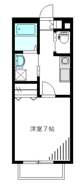 ステューディオ上中里(1K/2階)の間取り写真