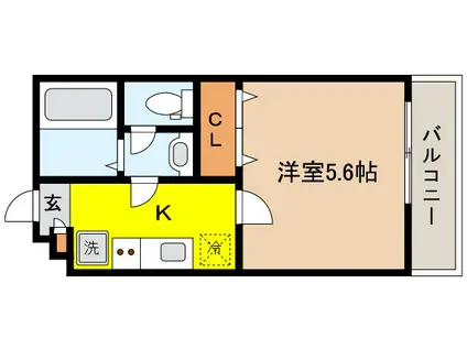 リブリ・リヴェール御影(1K/3階)の間取り写真