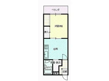 第二盛南マンション(1DK/3階)の間取り写真