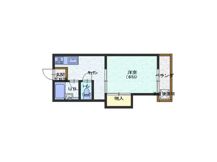 アネストハイム(1DK/2階)の間取り写真