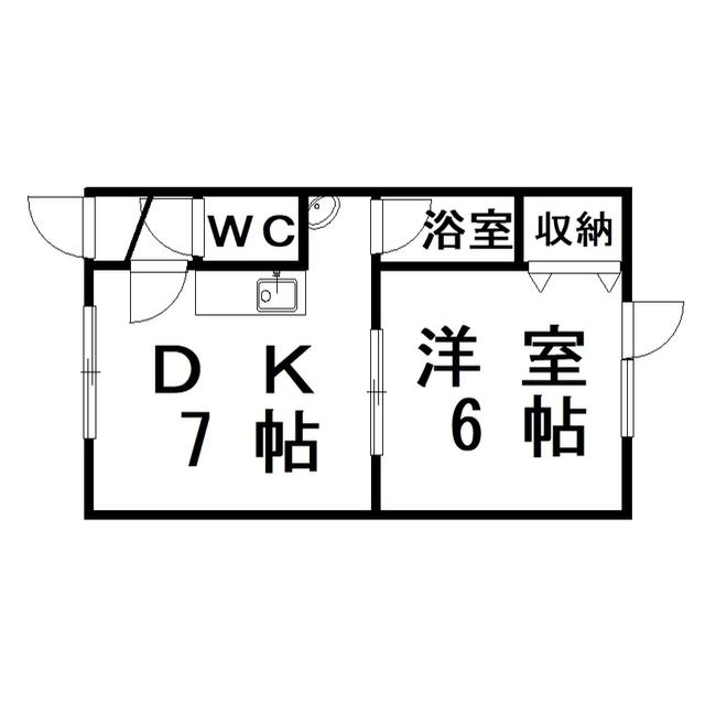コーポフランク(1DK/2階)の間取り写真