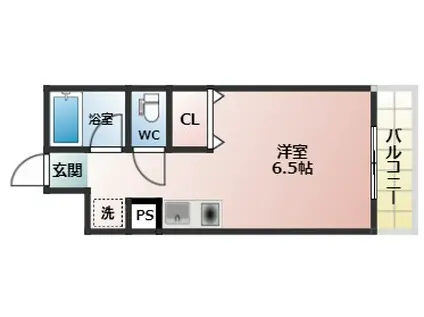 メゾン北花田(1K/2階)の間取り写真