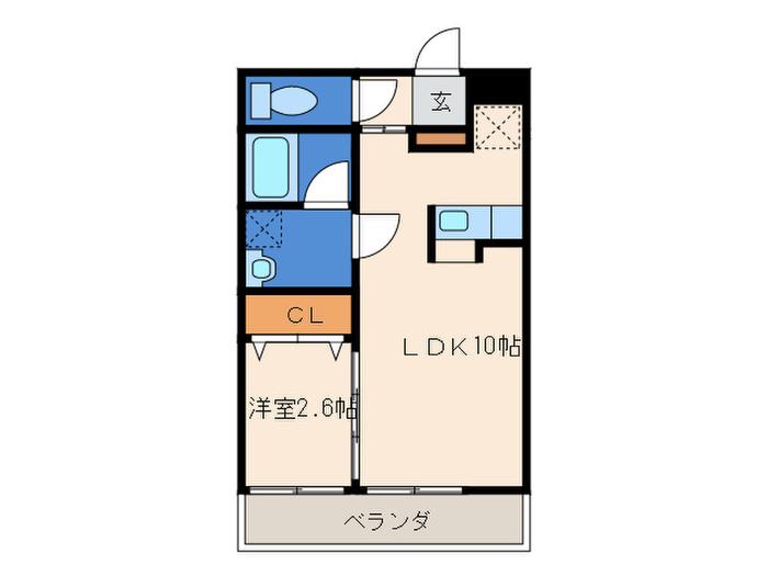 スマイルコートI(1LDK/2階)の間取り写真