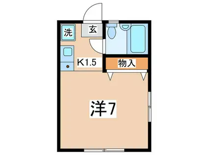 滝沢ハイツ(1K/2階)の間取り写真