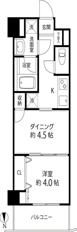 デュオステージ白金高輪 8階階 間取り