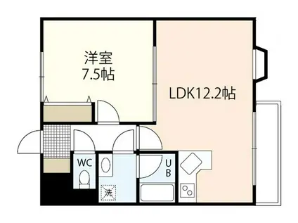 リビュレット大宮(1LDK/3階)の間取り写真