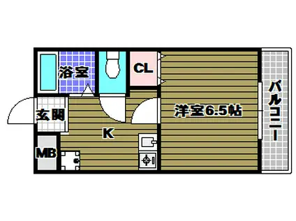 弘成エステート(1K/2階)の間取り写真