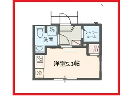 メルディア浅草II(ワンルーム/2階)の間取り写真