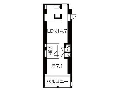 アクアプレイス大阪レジェンド(1LDK/3階)の間取り写真