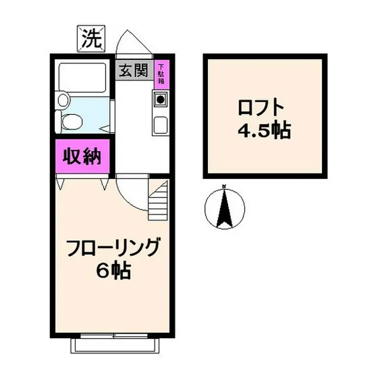 カーサ元町 1階階 間取り