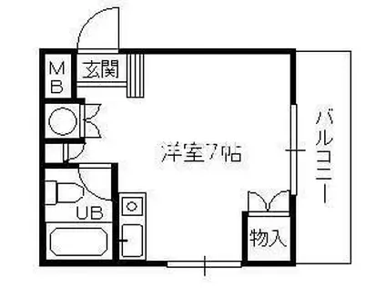 ドミトリーときわII(ワンルーム/3階)の間取り写真