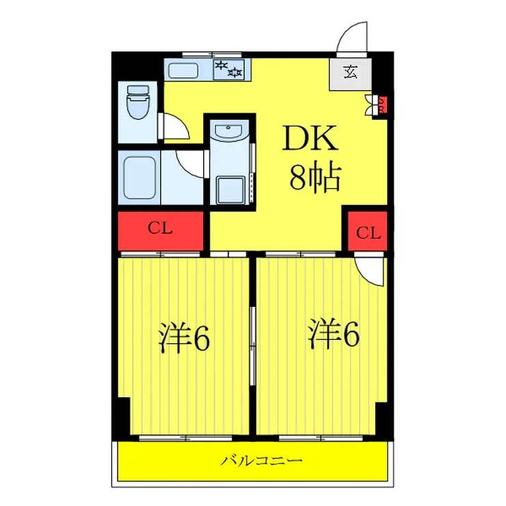 仲宿セントラルコート 3階階 間取り