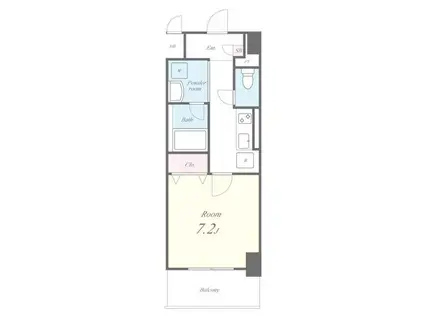 ボーデュキャナル幅下(1K/4階)の間取り写真