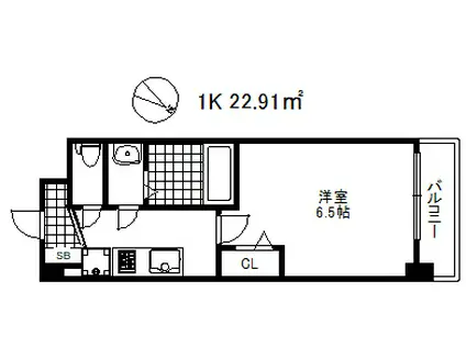アドバンス神戸レイソレ(1K/10階)の間取り写真