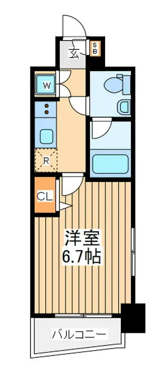 グランフォース横浜伊勢佐木町 7階階 間取り