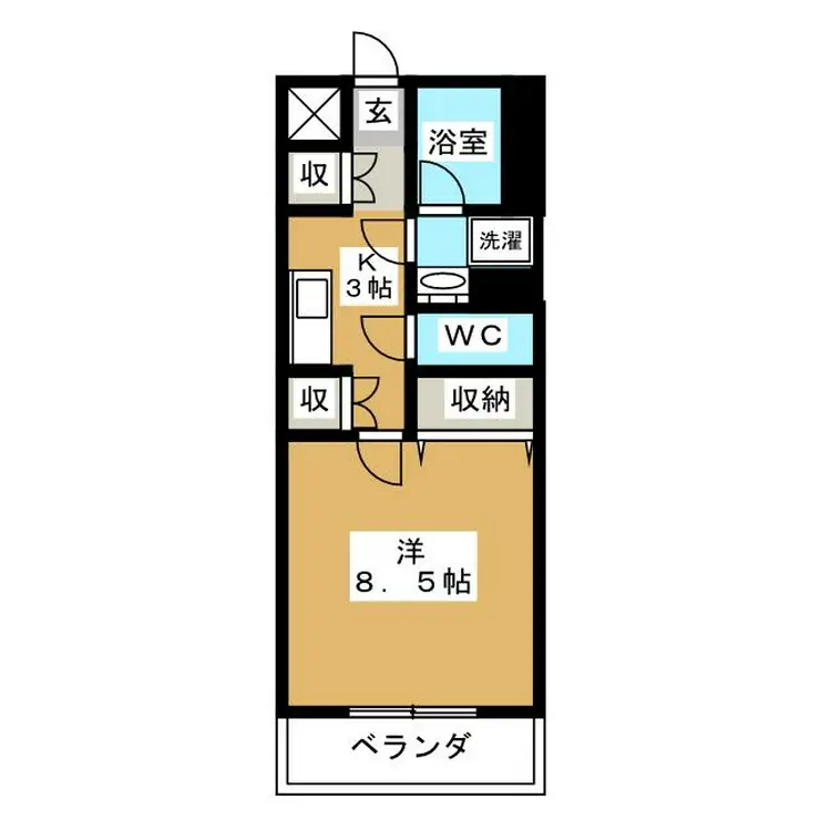 鶴見東フーガ 2階階 間取り