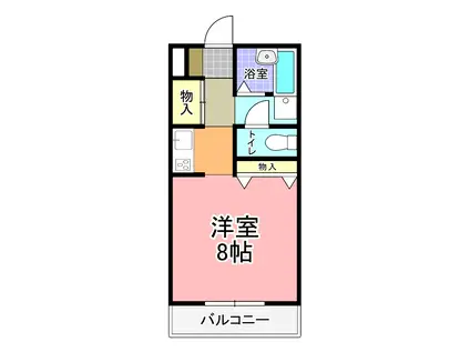 スケガワビル(ワンルーム/2階)の間取り写真