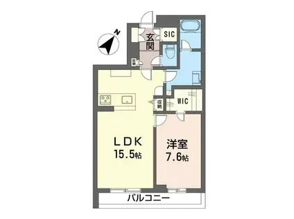 ドッゴミーム(1LDK/3階)の間取り写真