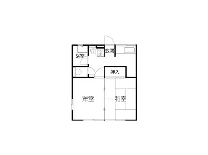 CHカワシタI(2K/1階)の間取り写真