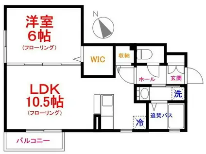 ボヌール(1LDK/1階)の間取り写真