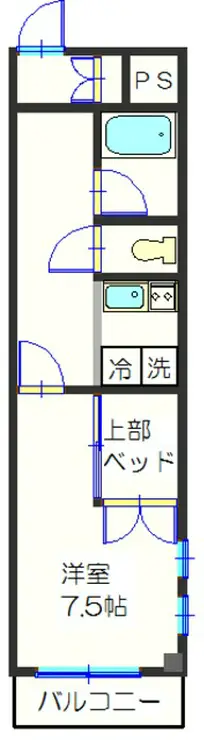 シングルハイツ並木 2階階 間取り
