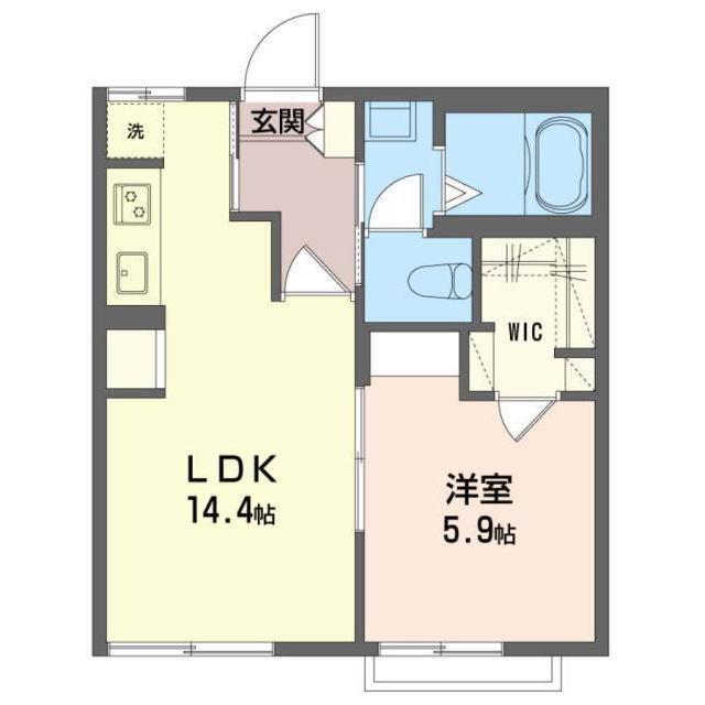 ラプラス露木(1LDK/2階)の間取り写真