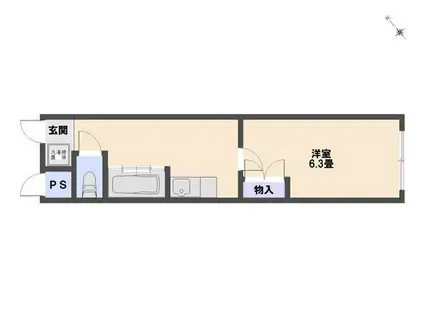 メゾンステラ(1K/1階)の間取り写真