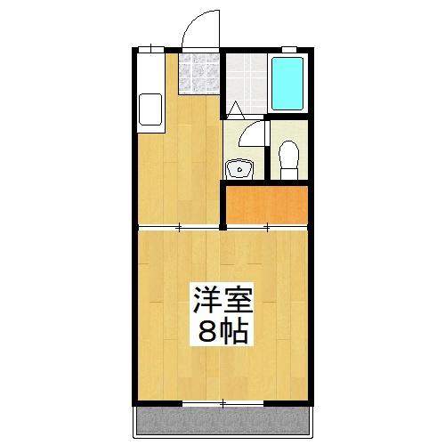 クライン・ブリュッケA(1K/1階)の間取り写真