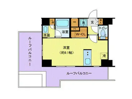 GENOVIA本羽田SKYGARDEN(ワンルーム/6階)の間取り写真