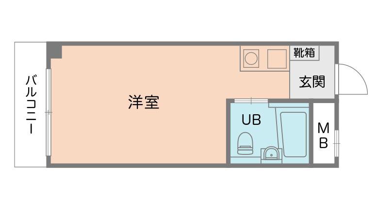 レサンス江原(ワンルーム/2階)の間取り写真