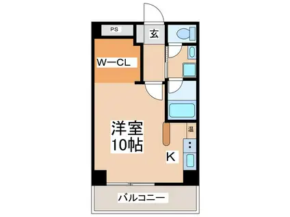 BRANDNEW CITY C(ワンルーム/4階)の間取り写真