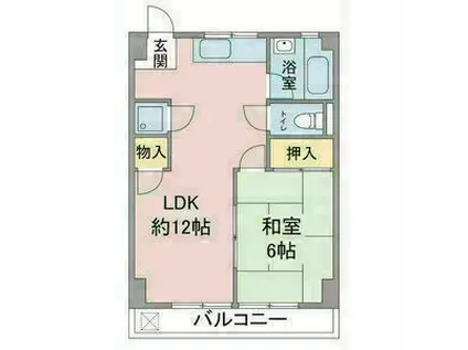 水野マンション(1LDK/5階)の間取り写真