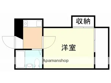 ＪＲ阪和線 六十谷駅 徒歩5分 2階建 築36年(1K/1階)の間取り写真