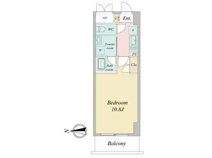 BSレジデンス栄(1K/1階)の間取り写真