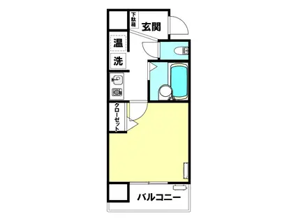 グランピアマンション長崎(1K/7階)の間取り写真