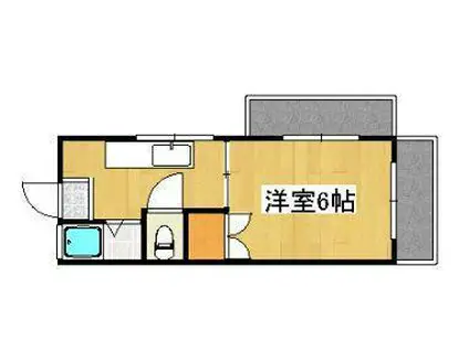 サンシャイン上之園(1K/2階)の間取り写真