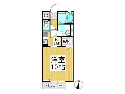 ラ・ルーナ市町(1K/2階)の間取り写真