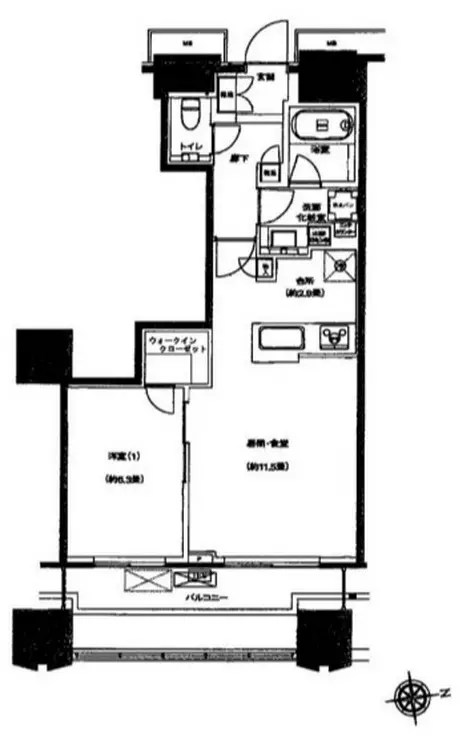 富久クロスコンフォートタワー 27階階 間取り