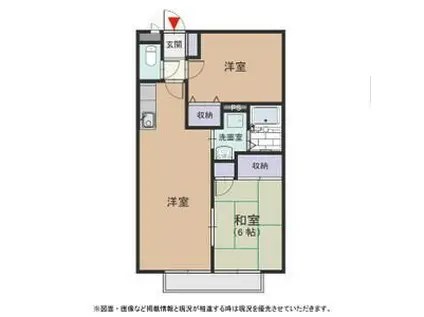 メゾンクレール(2LDK/1階)の間取り写真