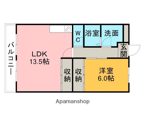 ファミールメゾンA(1LDK/1階)の間取り写真