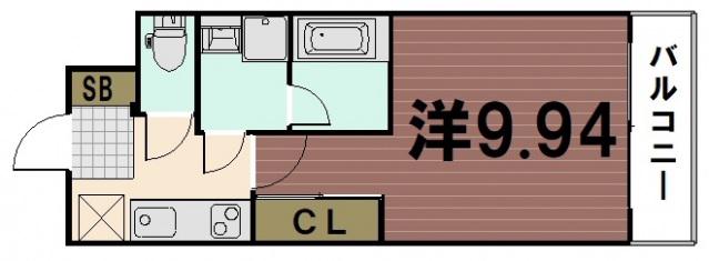 MUSE(1K/1階)の間取り写真