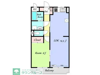 フェリス上柴(2DK/2階)の間取り写真