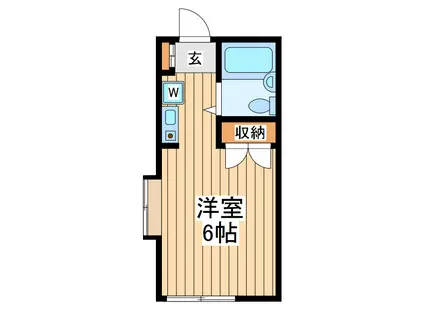 パル・ハイム相模大野(1K/1階)の間取り写真