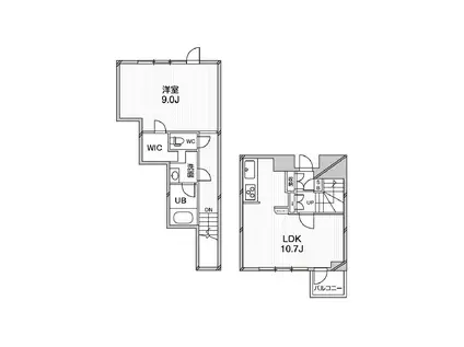 アーバンフラッツ目黒本町(1LDK/1階)の間取り写真