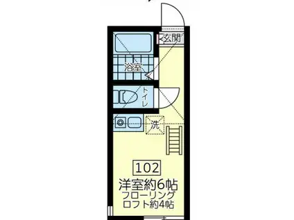 ユナイト鶴見ジョセフ・マッカ―シー(ワンルーム/1階)の間取り写真