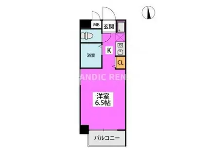 グレイス室見(1K/5階)の間取り写真